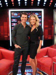 Tom Cruise and ET Canada host Cheryl Hickey Photograph courtesy of CTV/Global Television